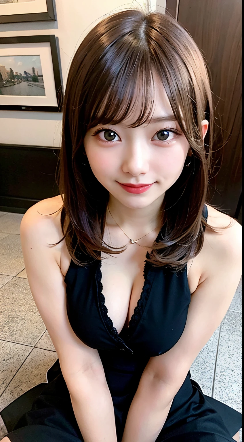 (8K, Raw photo:1.2),Detailed face and eyes,Best Quality, 超A high resolution, Highly detailed ,intricate detailes ,masutepiece ,Cute Girl , Soft cinematic light, Hyper-detailing,Sharp Focus, High quality,tits out,bob cuts,a blond,NSFW, Happy smile, zettai ryouiki, skirt by the, sit a chair, Spread your legs apart, Show panties