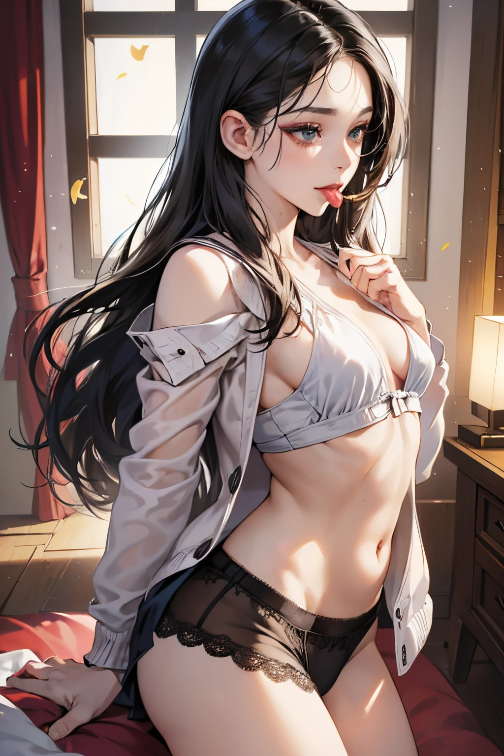 (masutepiece, Digital Art, Digital Illustration, 4K, 8K, Ultra-detailed, beautiful image, Sharp Image, Photorealistic, Raw photo, Perfect face, Perfect lines, Perfect eyes, Soft lighting) 1 woman, (Long Black Hair,straight haired,Bullish gaze,Beautie,Solid makeup,femele,small tits:1.3),Two handsome men in suits, (ember,Men in suits,well-muscled,Firm shoulder width,Adult male,Boyish hairstyle,English gentlemanly style,Man in his 30s with a cool expression,28-year-old man with bright smile:1.2),A classroom full of light、School、drapes、by the window、a sailor suit、baggy cardigan、kiss、a couple、couple kissing、Romance、ssex、have sex、Wet pubic area、insert 、Rape、Overflowing、Full body painting,(One Girl And One Man,Having sex:1.5),(ember,Adult male,Rubbing the girl's boobs:1.2),Cheek dyeing、gasping face、embarrassed、boredom、begging、Unhappy、Greedy expression,Wet pubic area、 xen、Open your crotch wide、Cowgirl、Fluttering chest、Wet shirt、Lace underwear、Take off your underwear、With my mouth wide open、Akanbee、Pull up your skirt、Show panties、Plug-ins、 Plug-ins、penetrated by genitals、