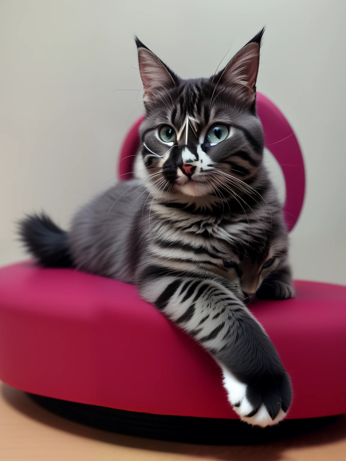 a cute kitten made out of metal, (cyborgs:1.1), ([tail | Detailed wire]:1.3), (Intricate details), nffsw, (Intricate details, hyperdetails:1.2), cinematic shot, Vignette, Centered