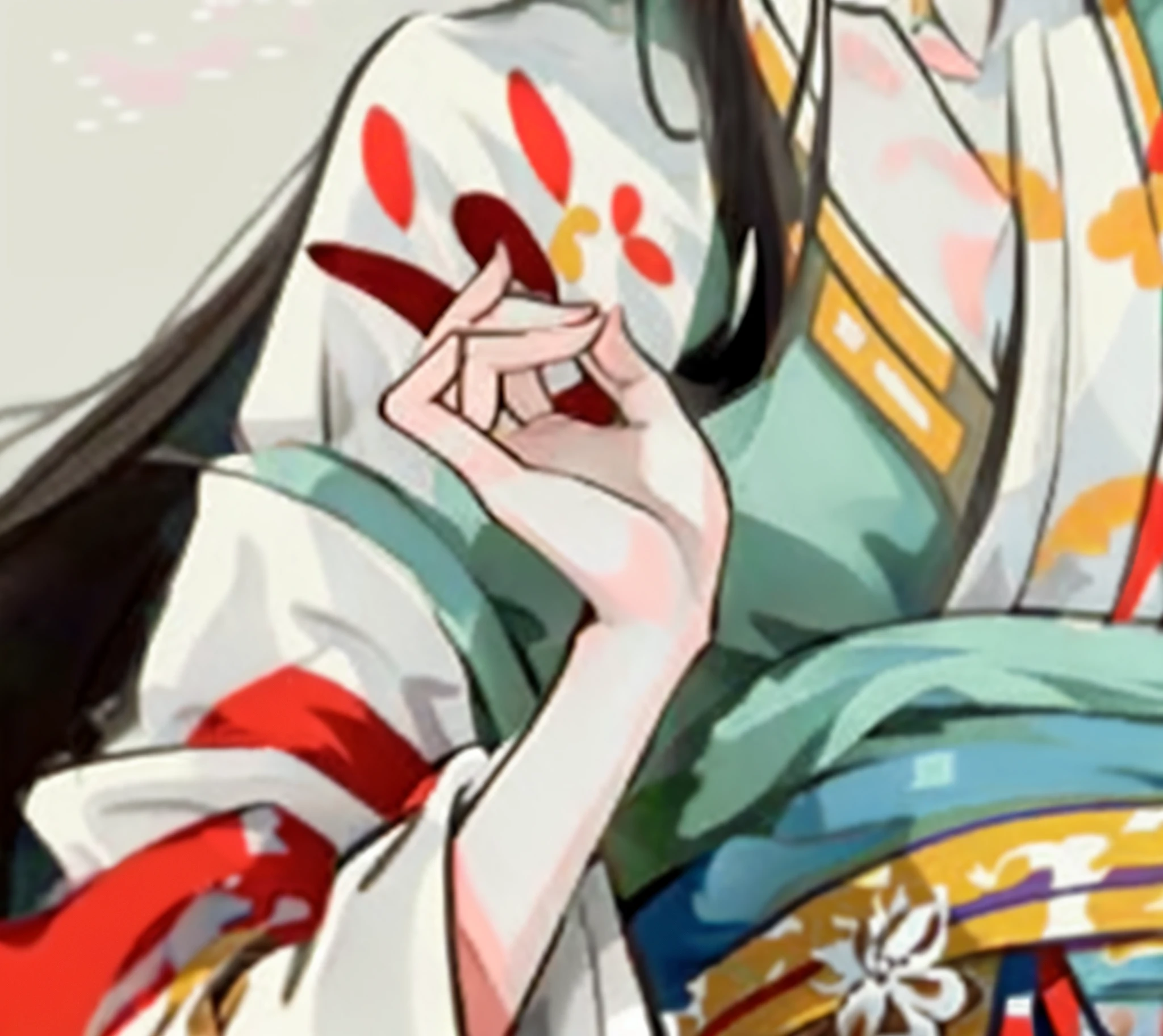 mano,Orchid finger, onmyoji portrait, onmyoji detailed art, onmyoji, Detailed anime artwork, detailed anime art, detailed digital anime art,