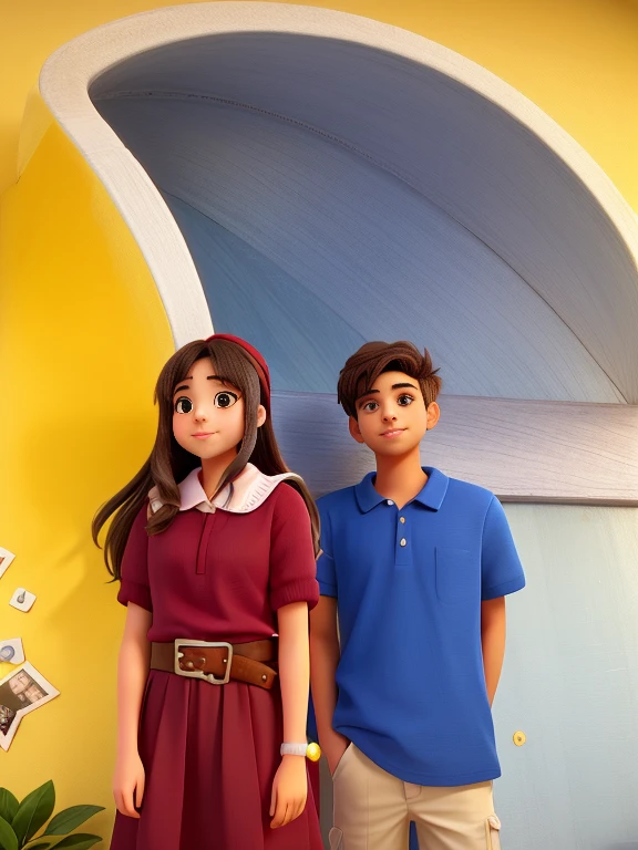 A cute girl taking a picture with his cute boyfriend