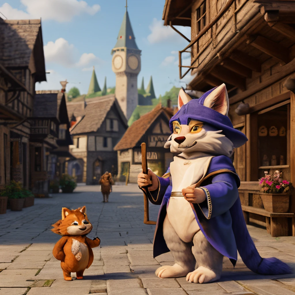 Furry wizard village daily life