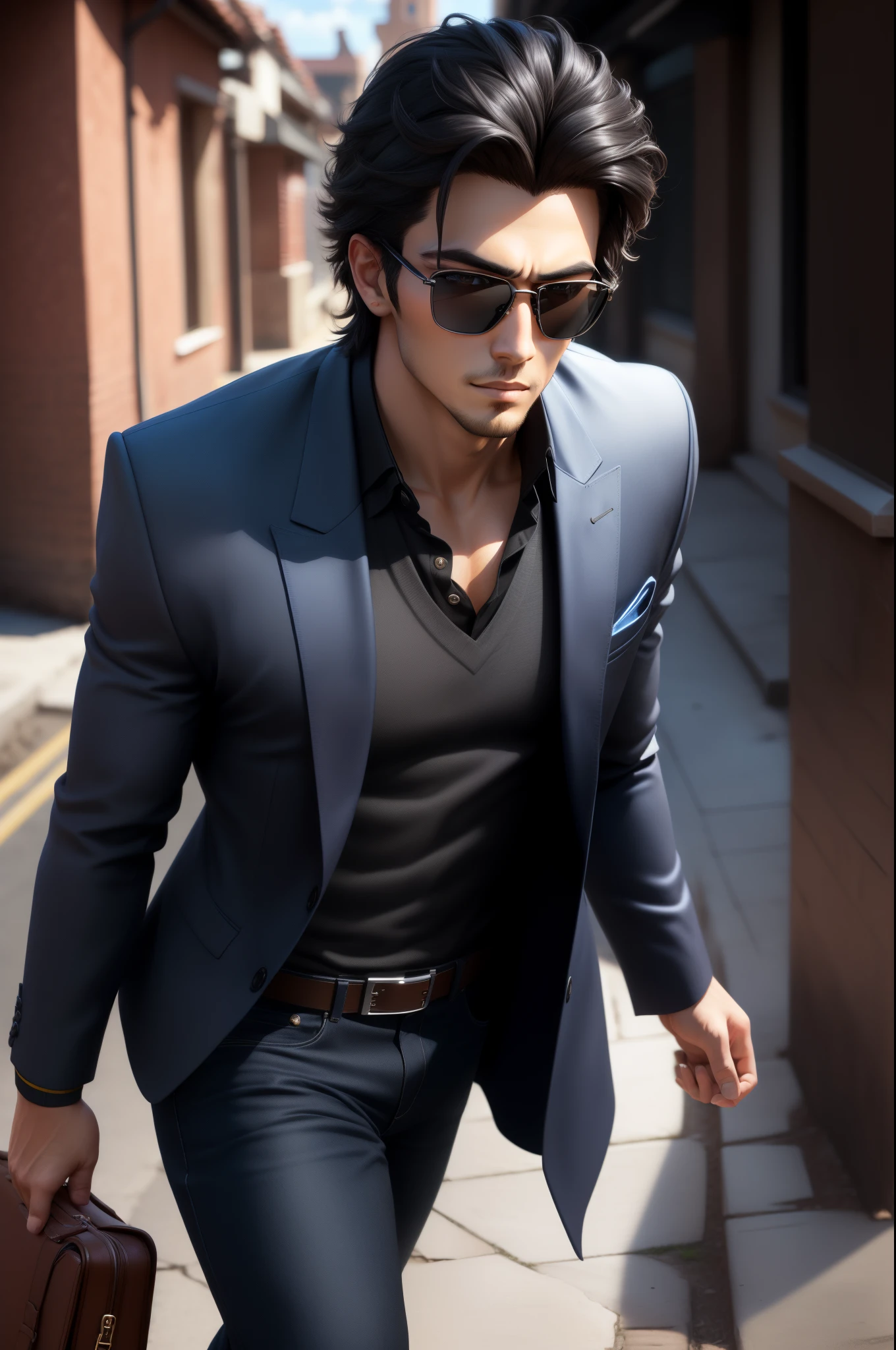 Handsome, dark, cool manAi 3D
