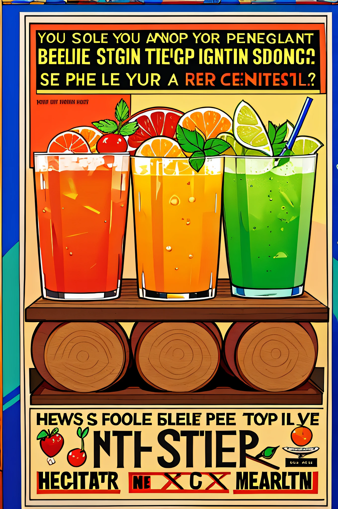 Healthy drinks，poster for，originality