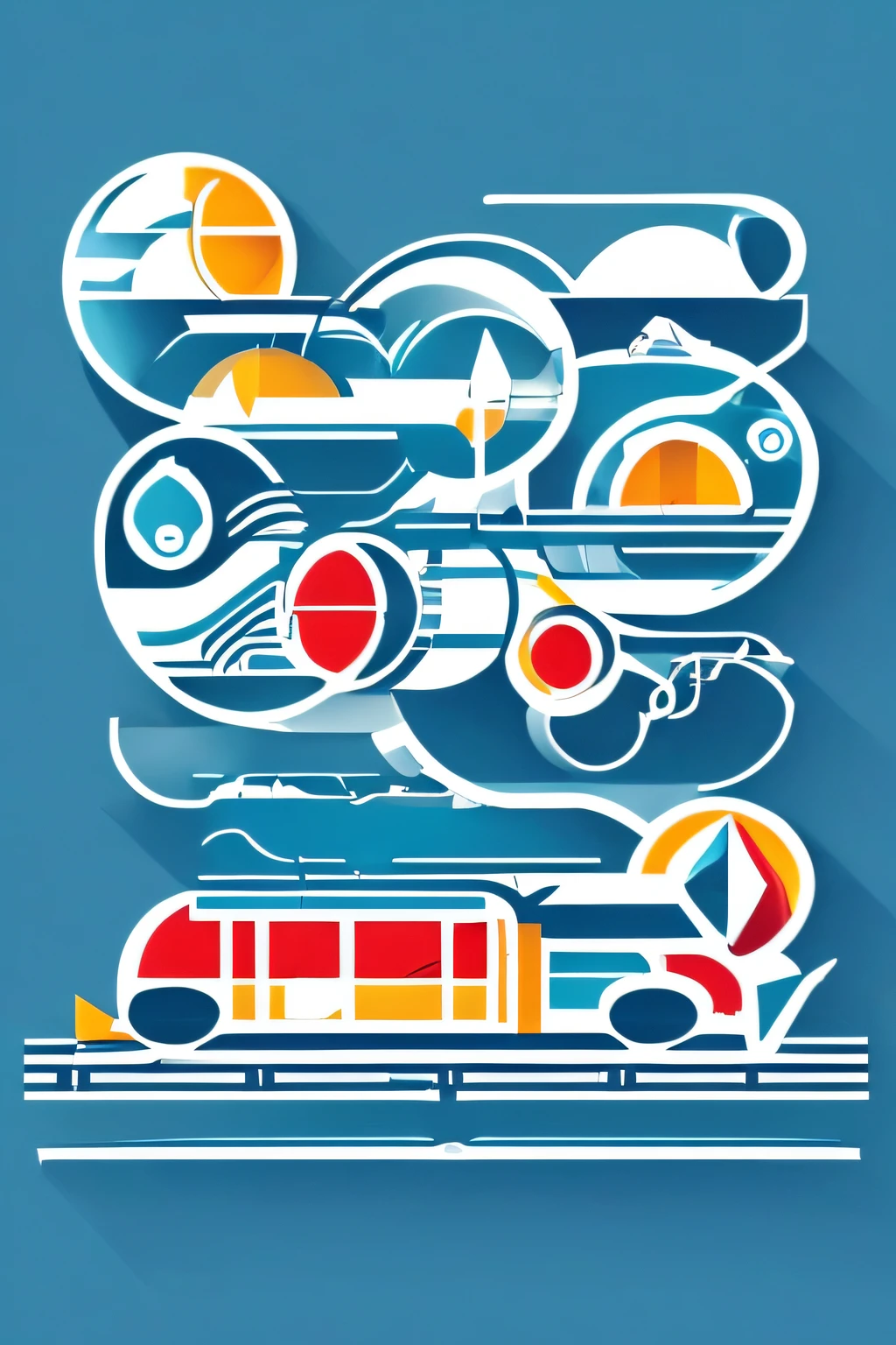 logo urban rail electromechanical technology round shape simple highlight urban rail transit