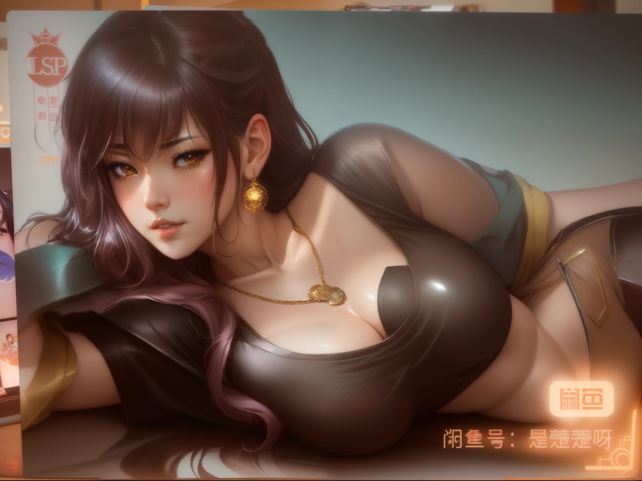 Anime girl lying down,boobs exposed on table, cgstation trends, Popular topics on cgstation, Very detailed ArtGerm, Artgerm and Ruan Jia, seductive anime girls, Ruan Jia and Artgerm, It was warm, Murata and artgerm series, beautiful attractive anime woman, guweiz, like artjem