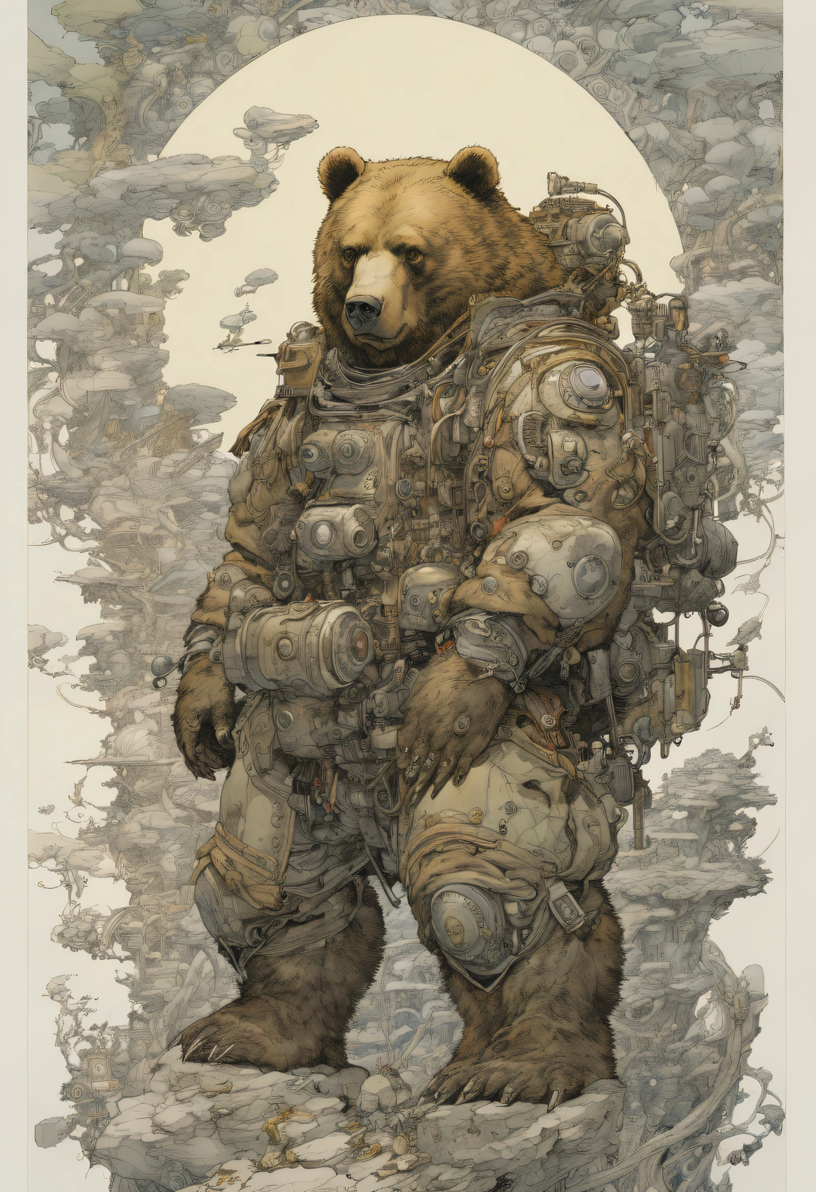 Works by Katsuya Terada 8K, k hd, Intricate and detailed masterpiece, bear