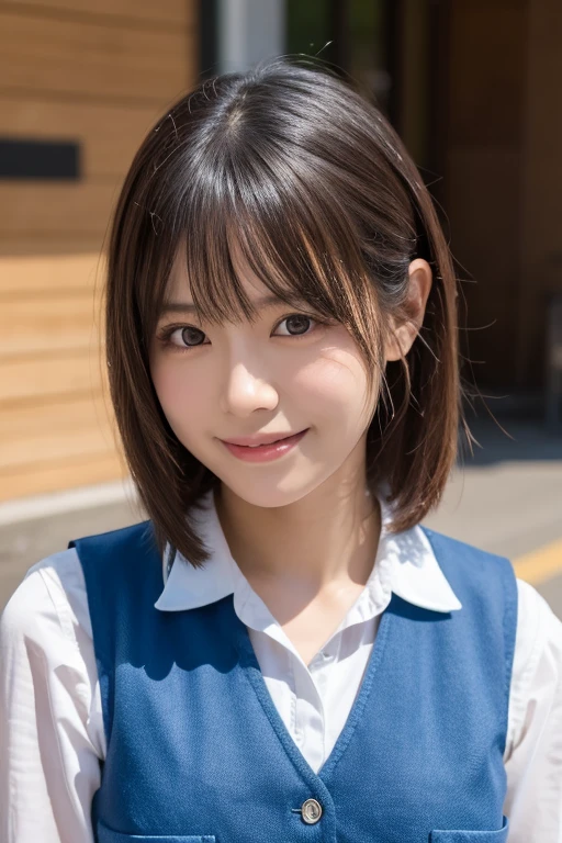 1 girl, (Wearing colorful stage costumes:1.2), Very beautiful Japanese idol portraits, Face close-up, (RAW Photos, highest quality), (Realistic, Realistic:1.4), (masterpiece), Very delicate and beautiful, Very detailed, 2k wallpaper, wonderful, finely, Very detailed CG Unity 8K wallpaper, Very detailed, High resolution, Soft Light, Beautiful detailed girl, Very detailed目と顔, Beautiful and sophisticated nose, Finely beautiful eyes, Cinema Lighting, (Simple light color background:1.3), (short hair), (Bob), Complete Anatomy, Slender body, Small breasts, smile