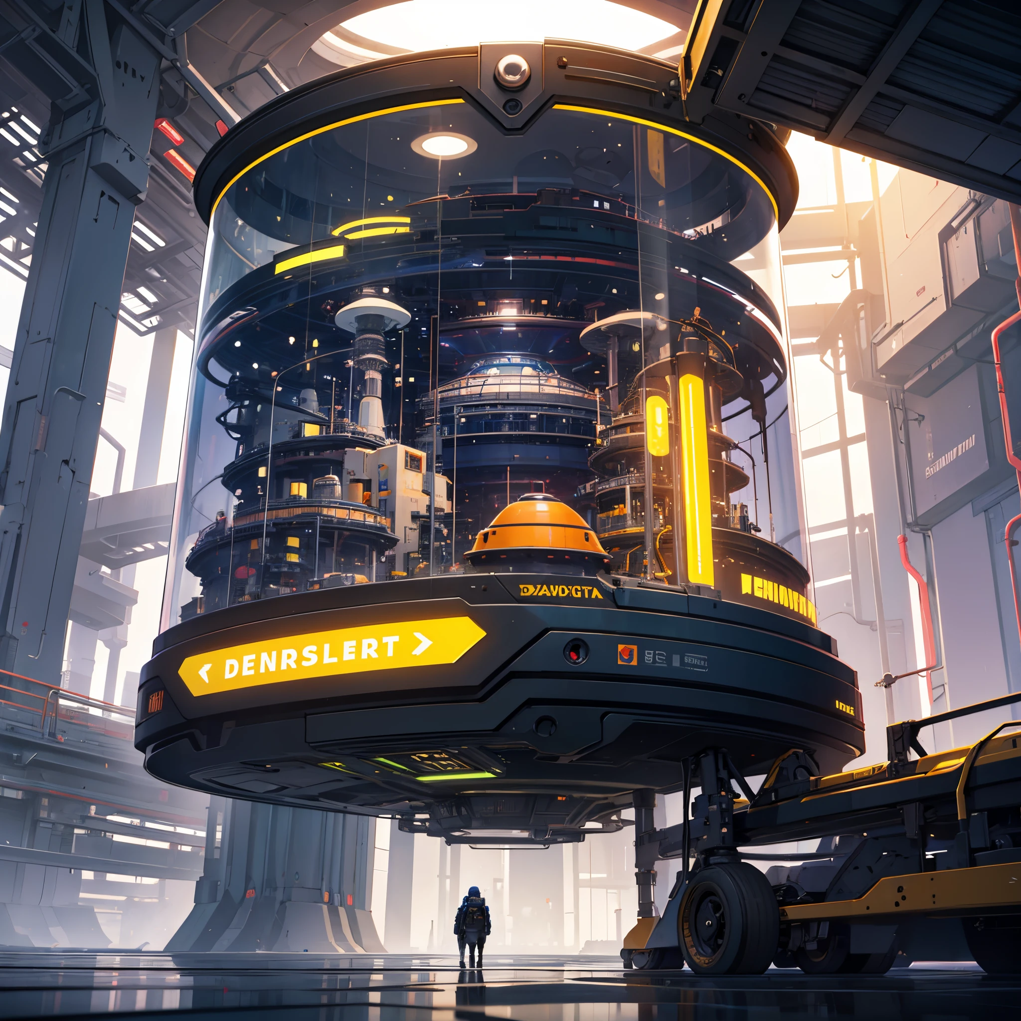 Capsula embrional futurista con (liquido dentro).