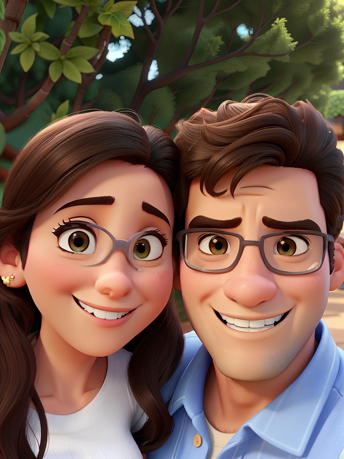 casal no estilo disney pixar, alta qualidade, melhor qualidade
