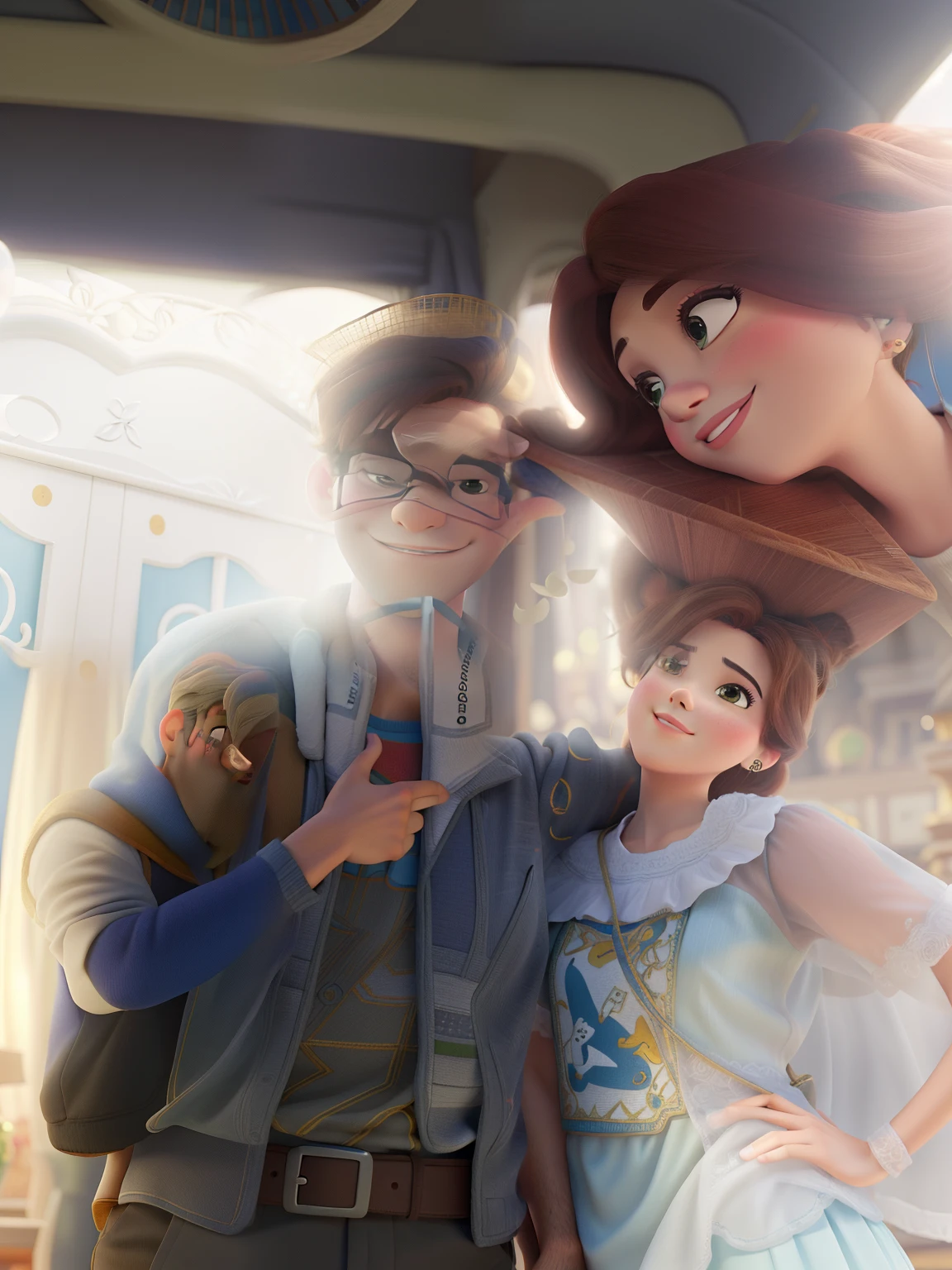 Casal feliz igual filme da Disney amor