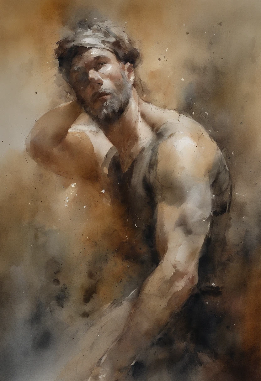 Illustration art by Nicolai Ivanovich Fechin, Dynamic upper body posture, perfect composition, science-fiction, arte, chiaroscuro, art-station, octane rendering, 8k, UHD, O estilo de Losh,