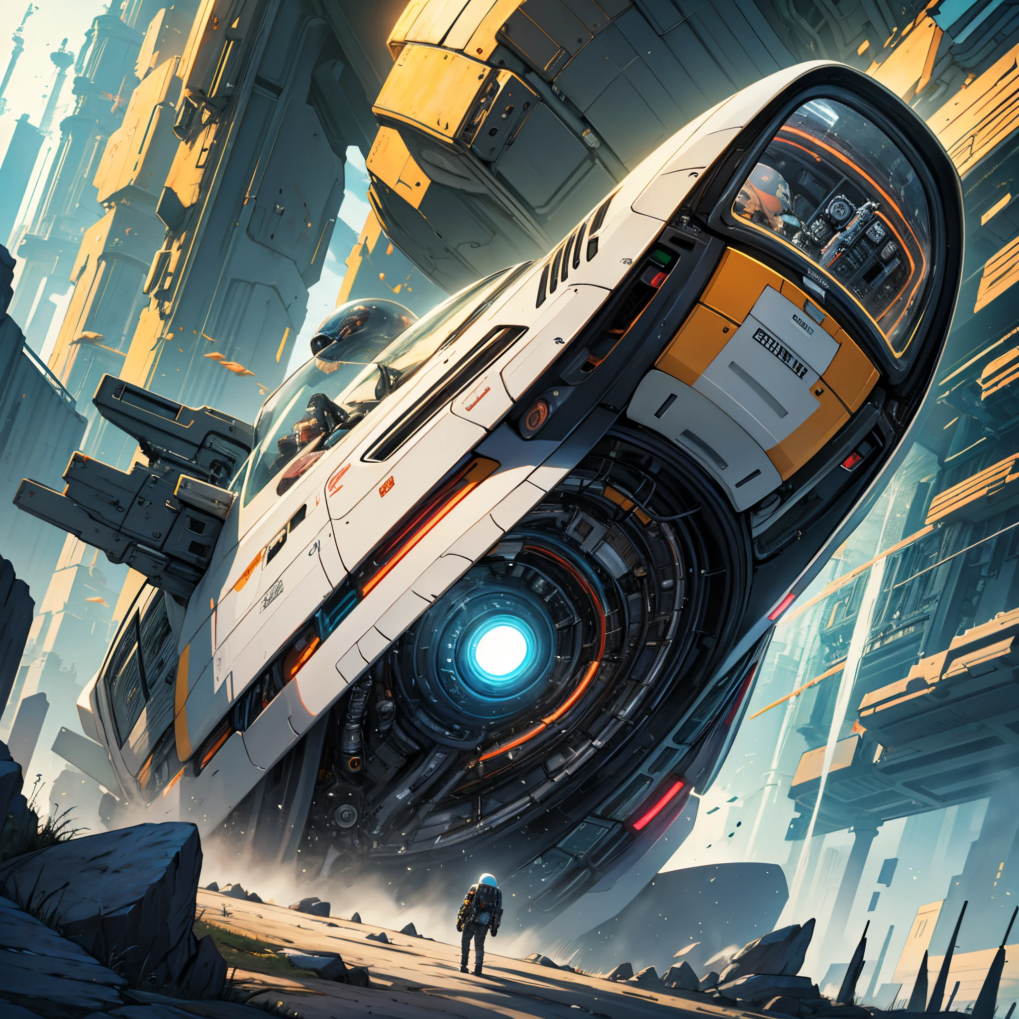 Capsula embrional futurista con (alien dentro).