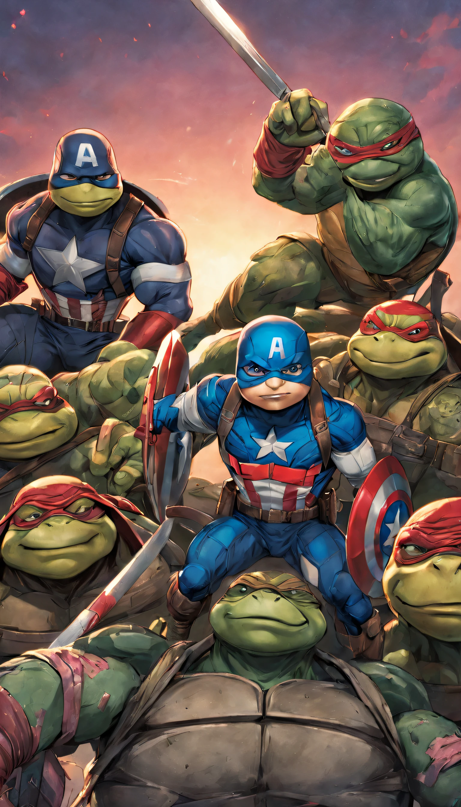 Captain America Ninja Turtles