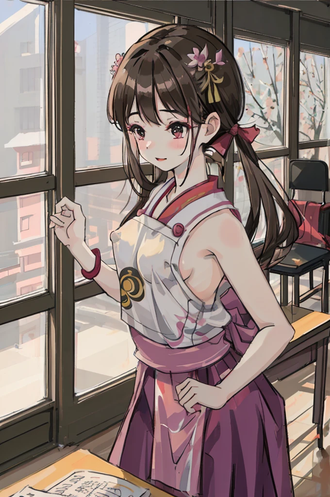 nipple play,first god,Zhongli Lakeside,dance ballet,girl,Classroom,desks