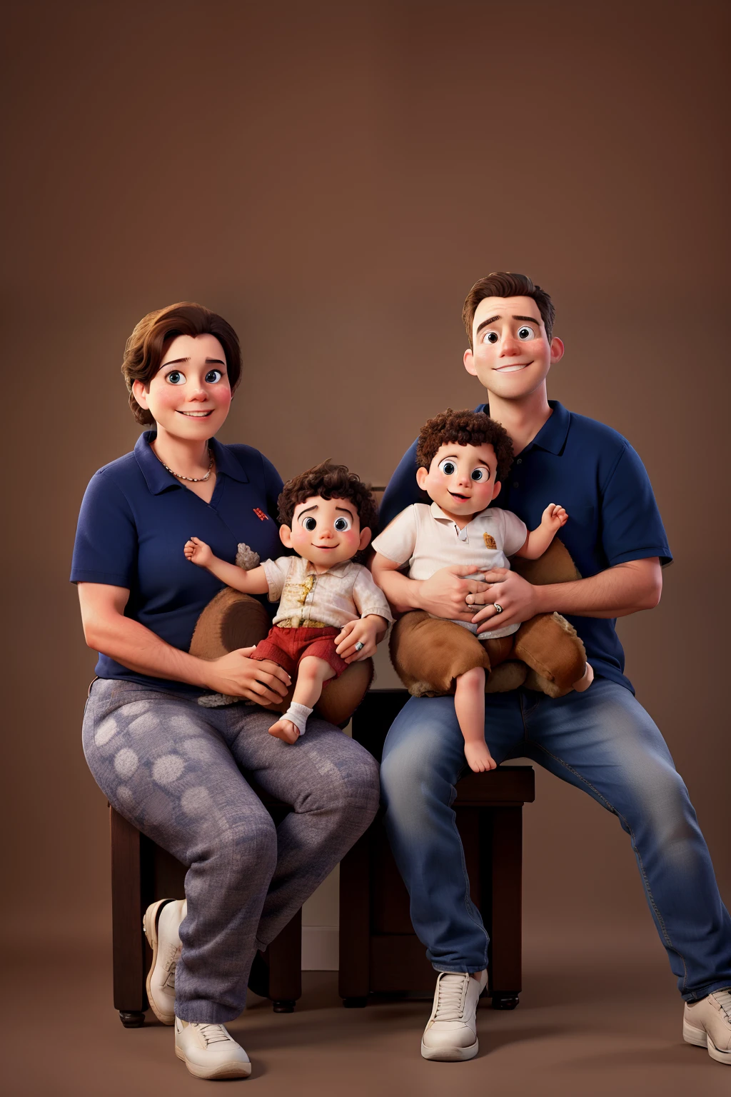 Superhero family. posando para foto