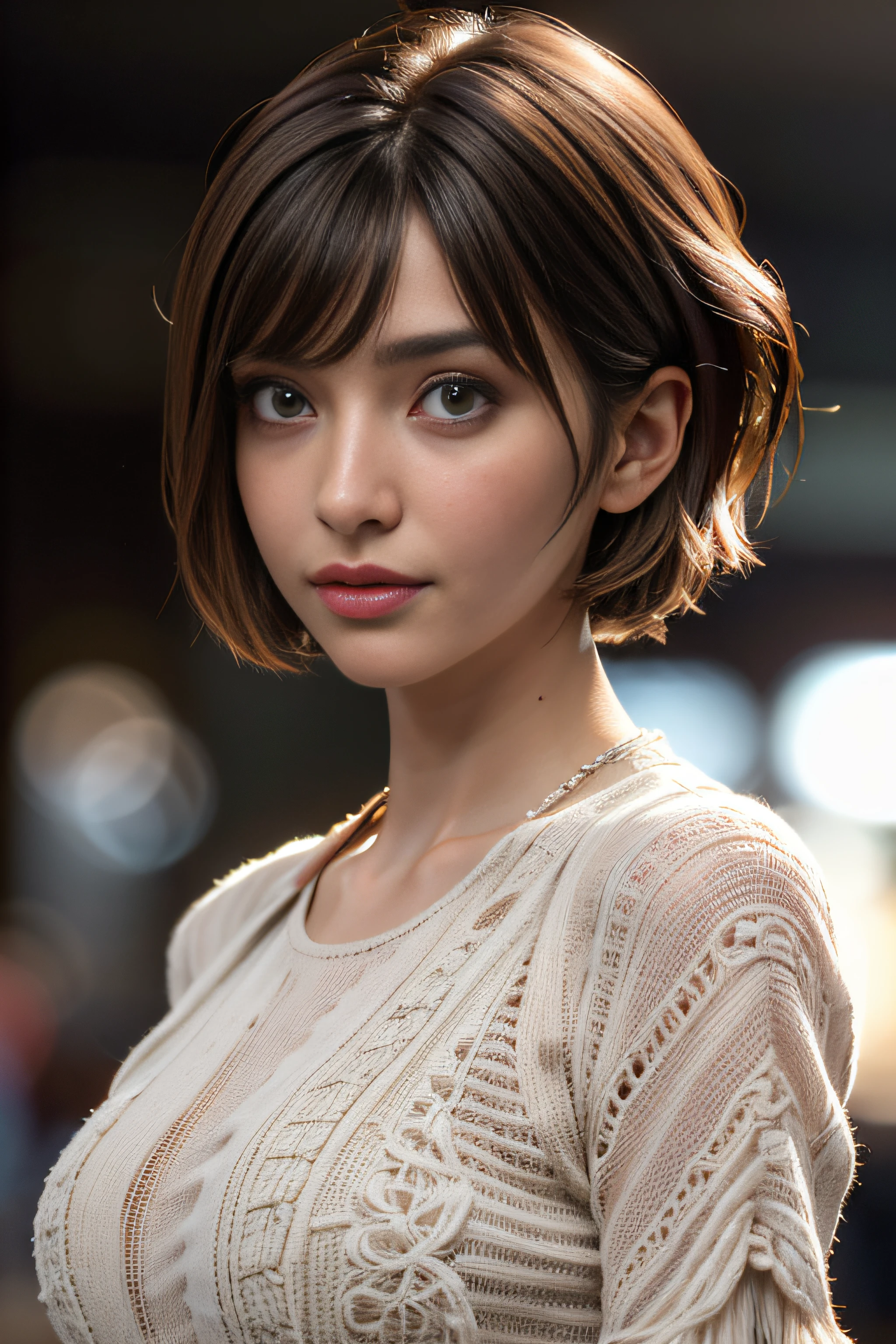 (supermarket:1), afternoon, doctor dressing, light brown fringe short hair, light brown eyes, 1girl, innocent, (photorealistic), (intricate details:1.2),(masterpiece, :1.3),(best quality:1.4), (ultra highres:1.2), ultra high res, (detailed eyes), (detailed facial features), HDR, 8k resolution, (lens flare:0.7), turn around, busy on examine report, face viwer