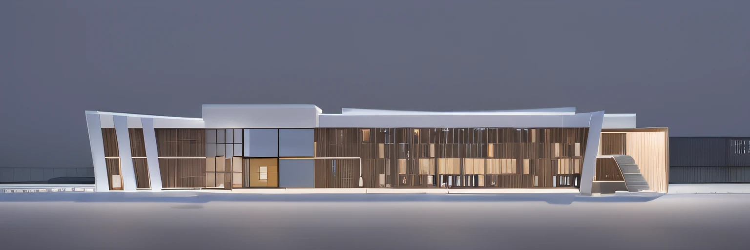a rendering of a building with a staircase going up to it, elevation view, front elevation view, mid-view, 2d side view, 3 / 4 view, 3/4 view, front-view, frontview, concept drawing, side-view, side - view, side-view. highly detailed, side perspective, digitally drawn, wide establishing shot