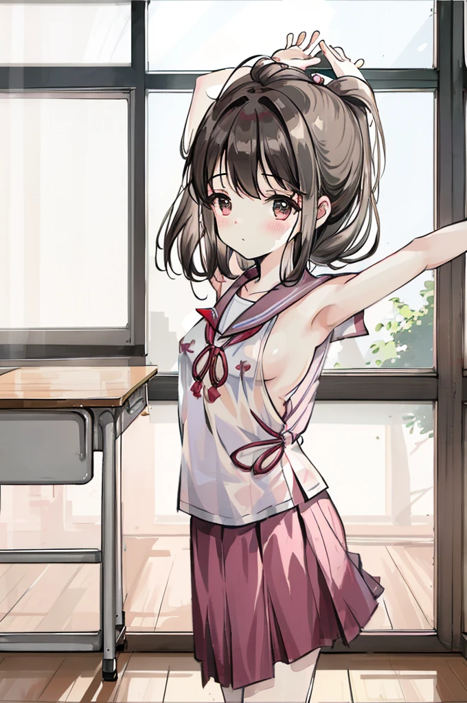 nipple play,First God,Zhongli Lakeside,dance ballet,girl,Classroom,desks,cleanness
