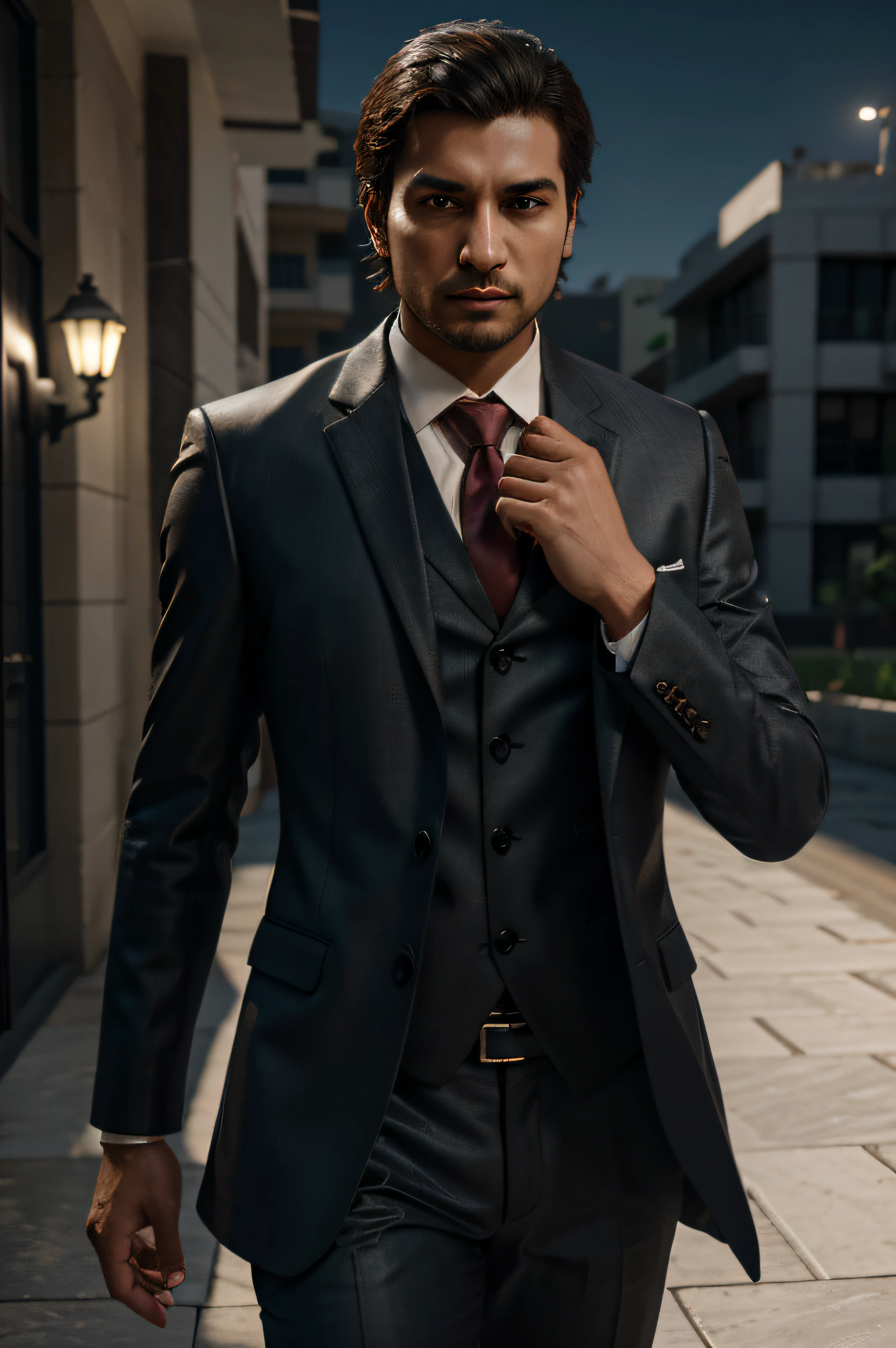 shah ismail in modern day with suit, photorealistic, dynamic lighting, very detailed, digital render --ar 2:3 --v 4