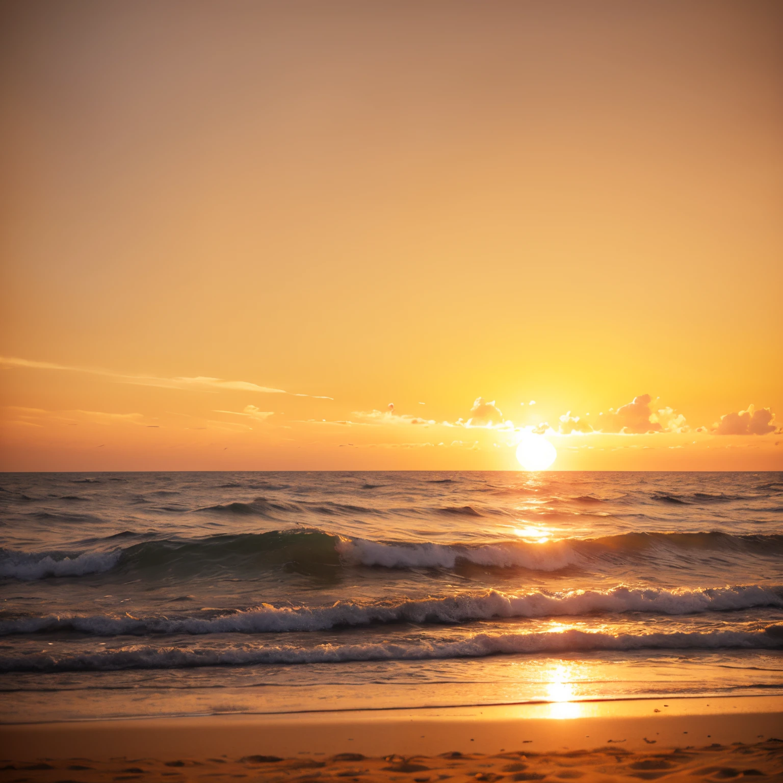 Golden sunset shines on the beach, This movie is very realistic,No Man