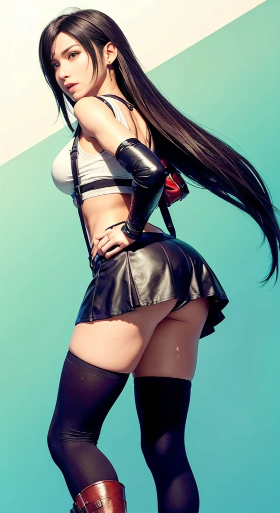 (best quality,ultra-detalhado),(Realistic:1.37),Tifa Lockhart,Rosto bonito e detalhado, expression serious, Corpo Perfeito,corpo atletico,textura ultra realista,rosto delicado,Fit physique