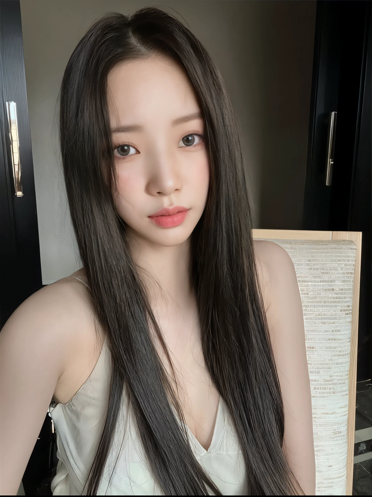 Arafed Asian woman with long black hair and a white blouse, Hermosa mujer surcoreana, Jaeyeon Nam, Hermosa joven coreana, Chica coreana, Hermosa joven coreana, con el pelo largo, Heonhwa Choe, Sun Yunjoo, Wan adorable cara coreana, Sha Xi, beautiful asian girl, Joven y adorable rostro coreano, ulzzang, Mujer coreana