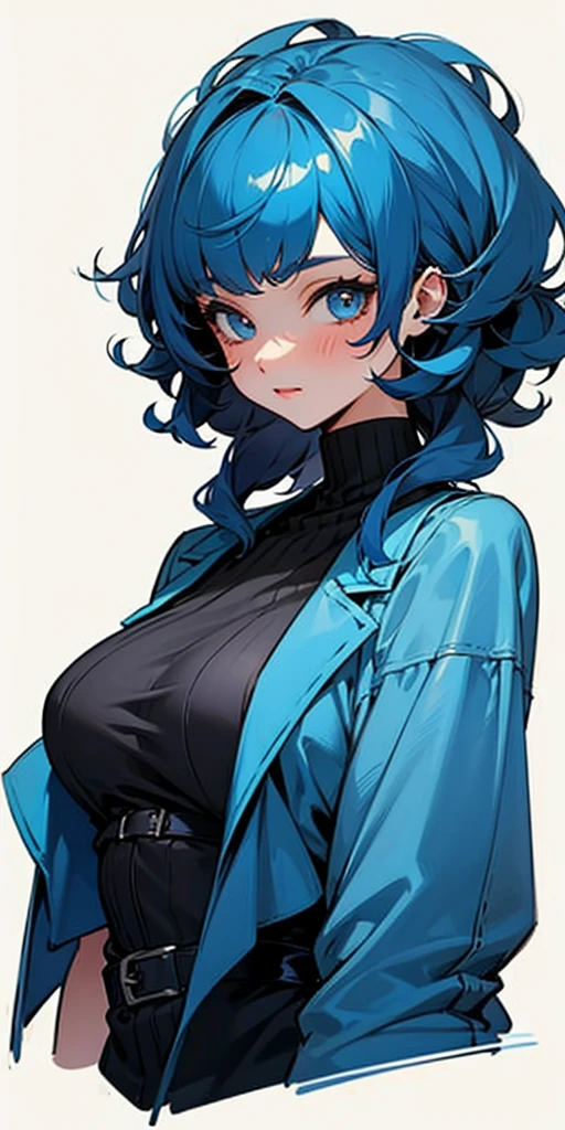 a girl with a blue afro with a brunette girl, cute