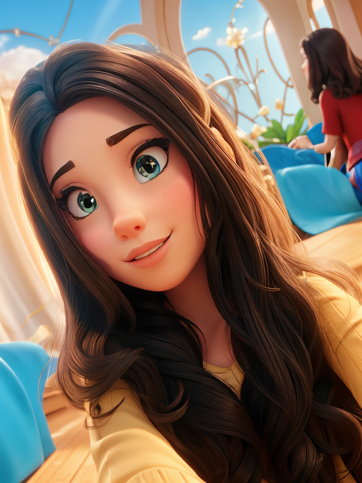 disney 3D beautiful hair and lips amd eyes