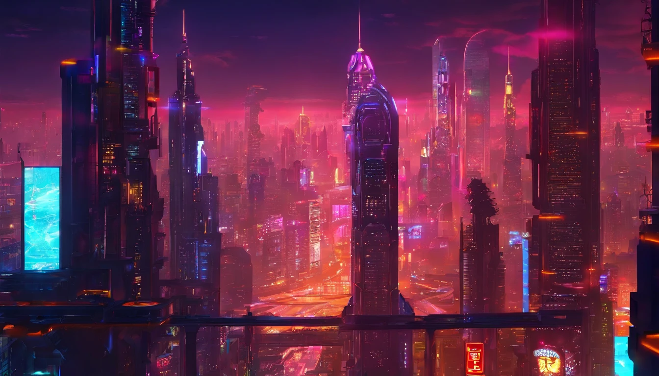 (masterpiece, best quality:1.4), cinematic light, city, cityscape, night, sky