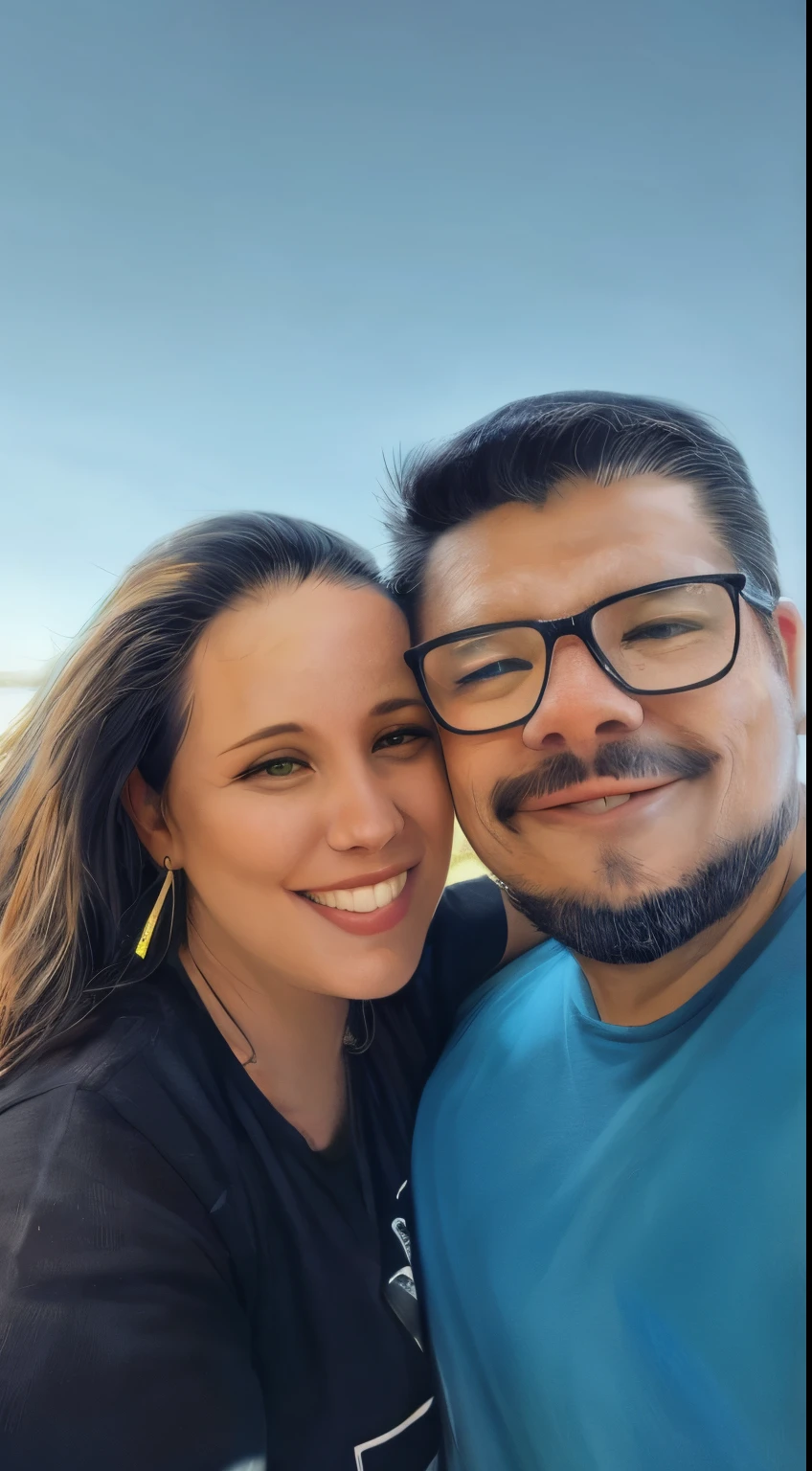 homem e mulher arafiados posando para uma selfie na praia, Retrato de duas pessoas, Casal feliz, imagem de perfil, casal sorridente, Directed by: Nandor Soldier, Thomas Anthony e Malika Favre, retrato de casal, Fotografia selfie 8k, retrato de casais, they are in love, Fotografia tirada em 2 0 2 0, both smiling for the camera