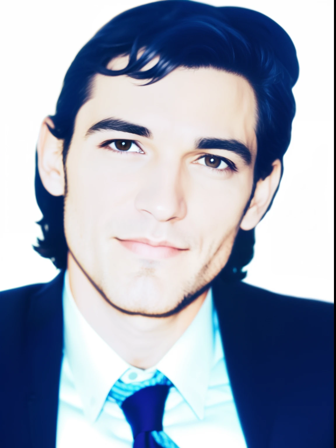 Arafed foto de un hombre con traje y corbata, Retrato en color, suave estilo andy warhol, pintado digitalmente, #1 pintura digital de todos los tiempos, # 1 pintura digital de todos los tiempos, Retrato pintado centrado lateralmente, inspired by Carlos Sáenz de Tejada, Arte al estilo de Joshy Sly, Arte digital de retrato, Arte digital - W 640