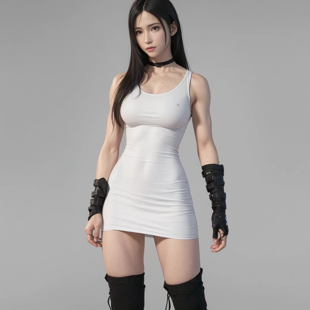 (best quality,ultra-detalhado),(Realistic:1.37),Tifa Lockhart,Rosto bonito e detalhado, expression would be, Corpo Perfeito,corpo atletico,textura ultra realista,rosto delicado,Fit physique