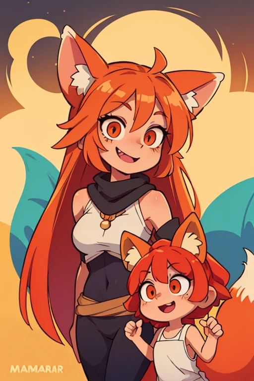 What do you think about the name Amar? She is a mischievous character with ears, fox-like, and a gorgeous fluffy fox tail. Her eyes resemble amber, And the smile shines brightly, Lifting the mood around.