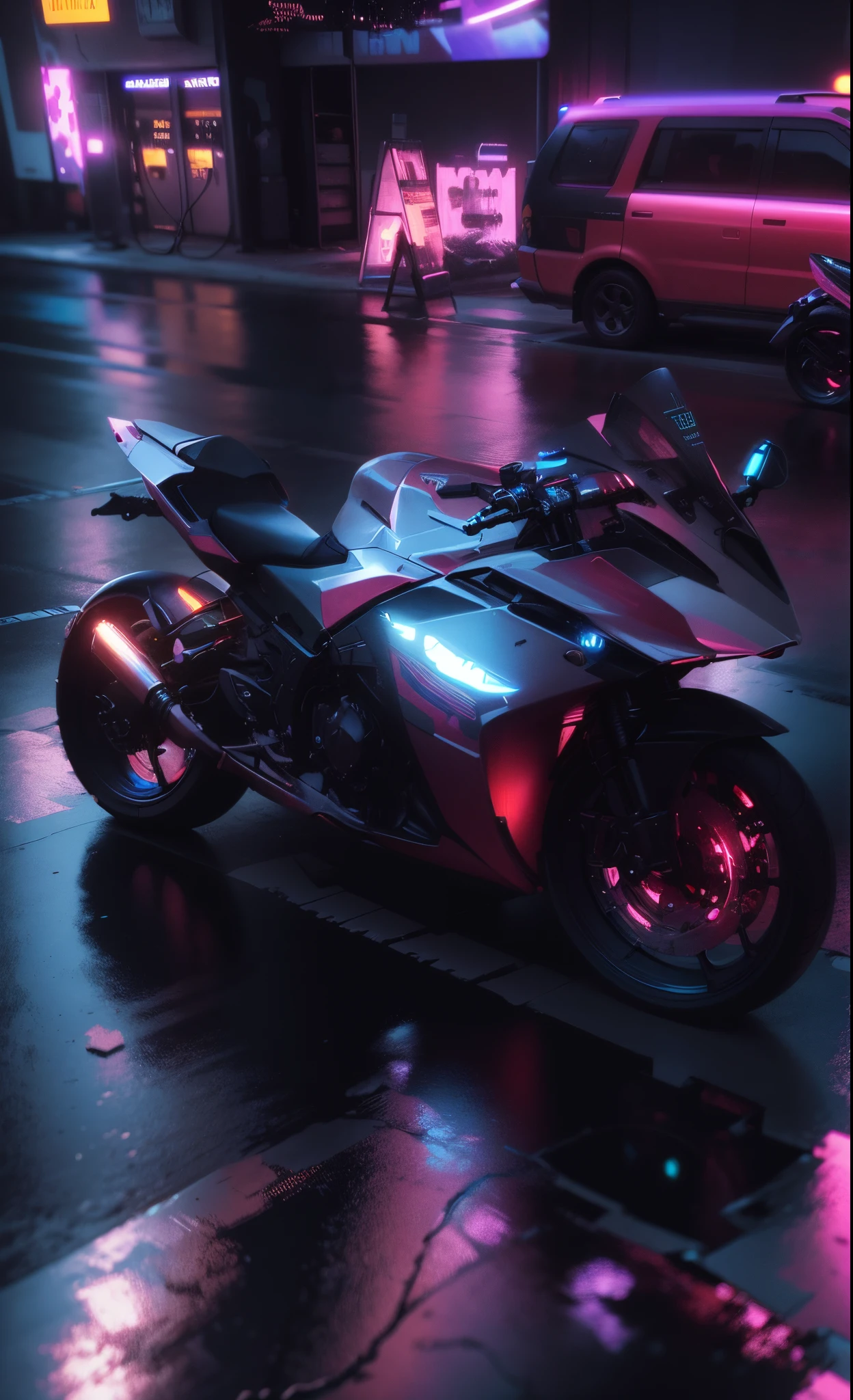 (hiperrealisme:1.1),(detail:1.2)8k,cyberpunk,check background,bokeh