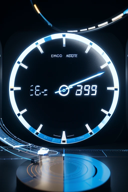 create a blue Logo with the letters FSO , Logótipotipo, clock core., esportivo, 3D, cena completa filmada, Fantasia, design fractal, limpo