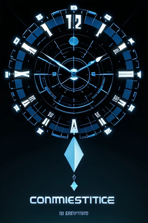 Develop an innovative logo for a company specializing in time clocks, controle de acesso e desenvolvimento de software, com as letras F S O em destaque. Use artificial intelligence to create a unique representation that conveys trust, modernity and efficiency. Prioritize blue and black colors to reflect professionalism and advanced technology.