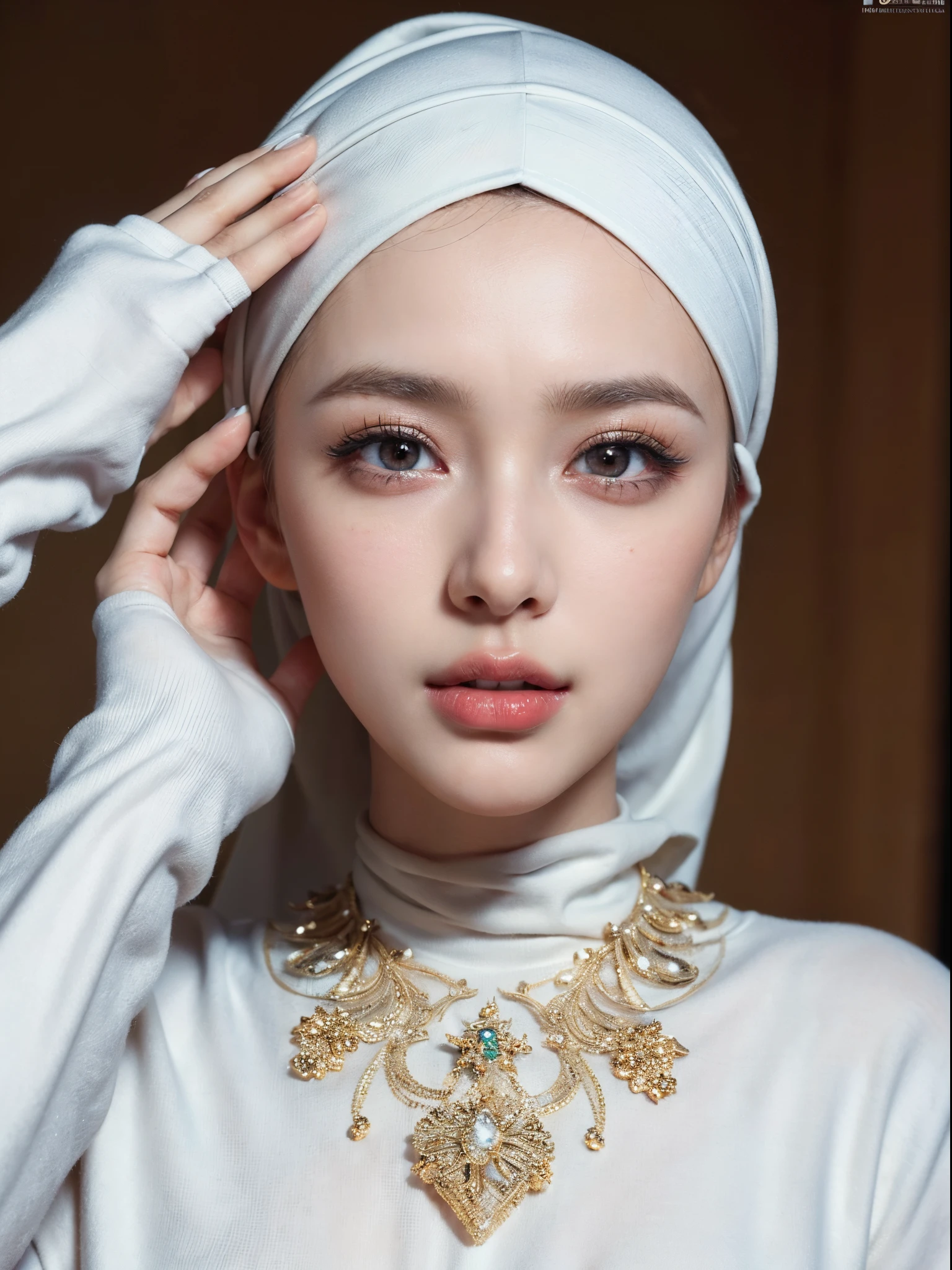 (best quality, ultra-realistic, ultra-detailed, ultra-defined, high-resolution, masterpiece:1.2), extremely detailed eyes and face, beautiful detailed lips, long eyelashes, realistic skin texture, shiny hair, gorgeous makeup, fashionable outfit, confident posture, vivid colors, studio lighting, bokeh, smartphone photography