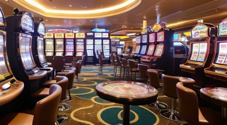 （lifelike， high-res：1.3）， 1 Girl with perfect body， Ultra-fine face and eyes，long White hair， Random color tank top：1.2， shorts jeans， In a café， Coffee on the table， big nipple，(Play Slot Machines,PG slot games),(Random background,In casinos,VIP casino room, Modern Casino Console, Modern Slot Machines )