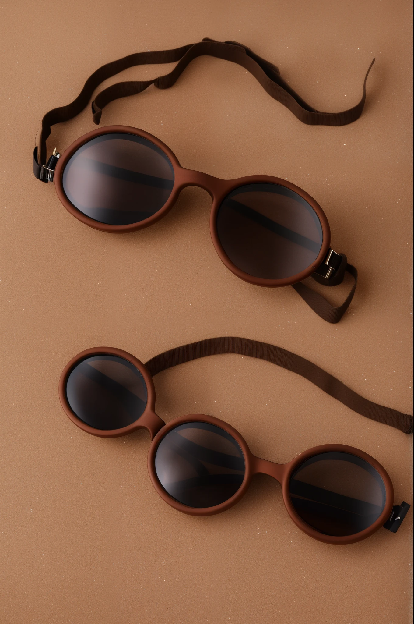 Brown goggles floating in a disappearing world