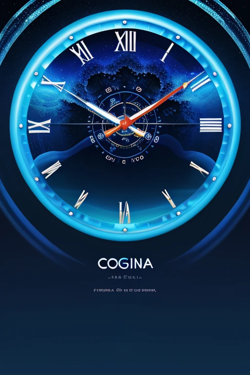 create a blue Logo with the word FSO highlighted, Logótipotipo, clock core., esportivo, 3D, cena completa filmada, Fantasia, design fractal, limpo