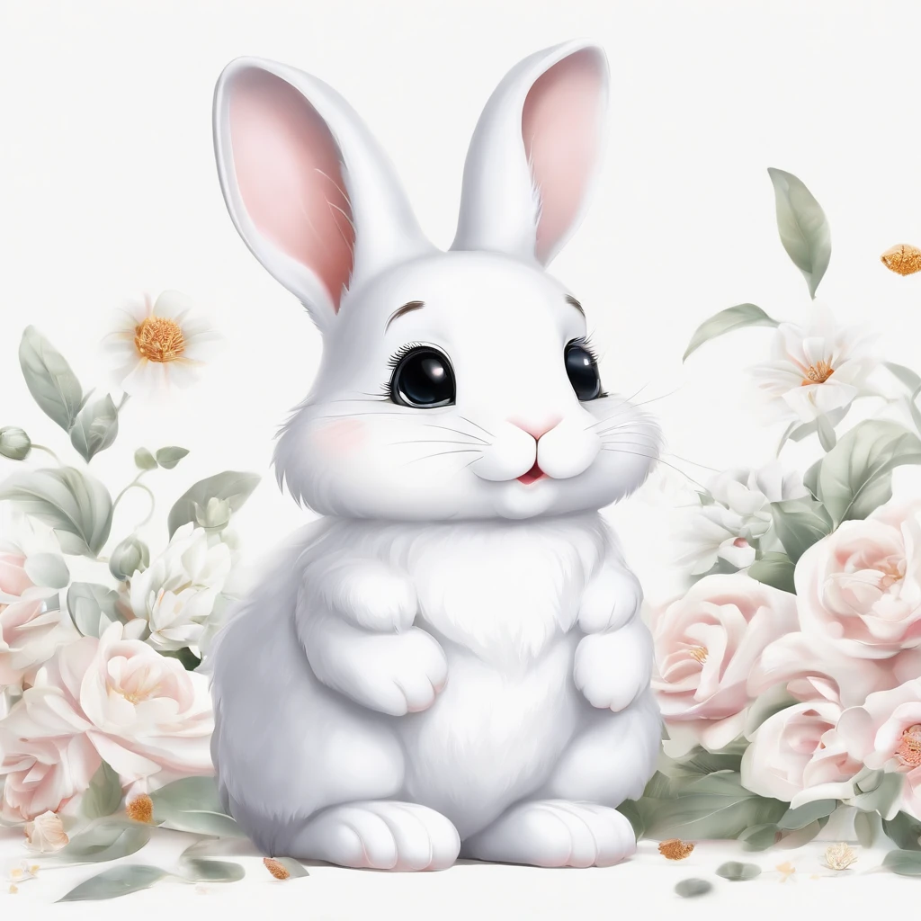 1 pcs,Cartoon Bunny,white colors,ssmile,Will take pictures