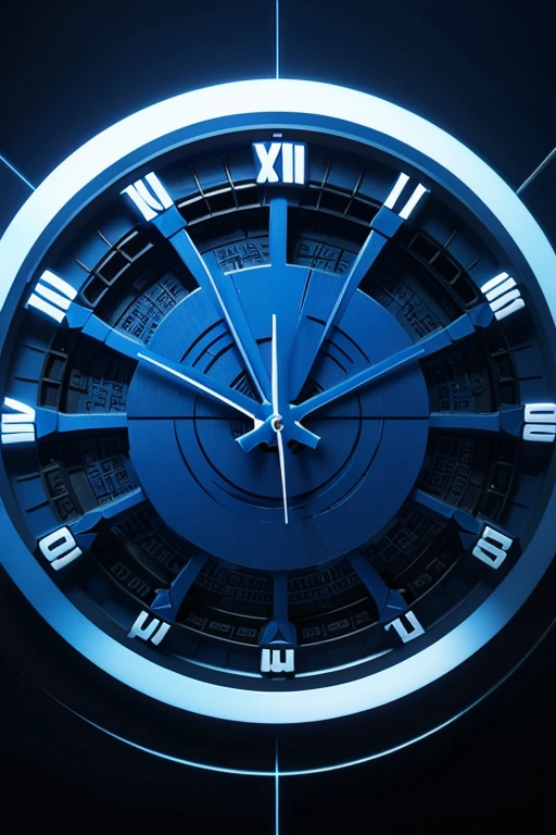 create a blue Logo with the letters FSO , Logótipotipo, clock core., esportivo, 3D, cena completa filmada, Fantasia, design fractal, limpo
