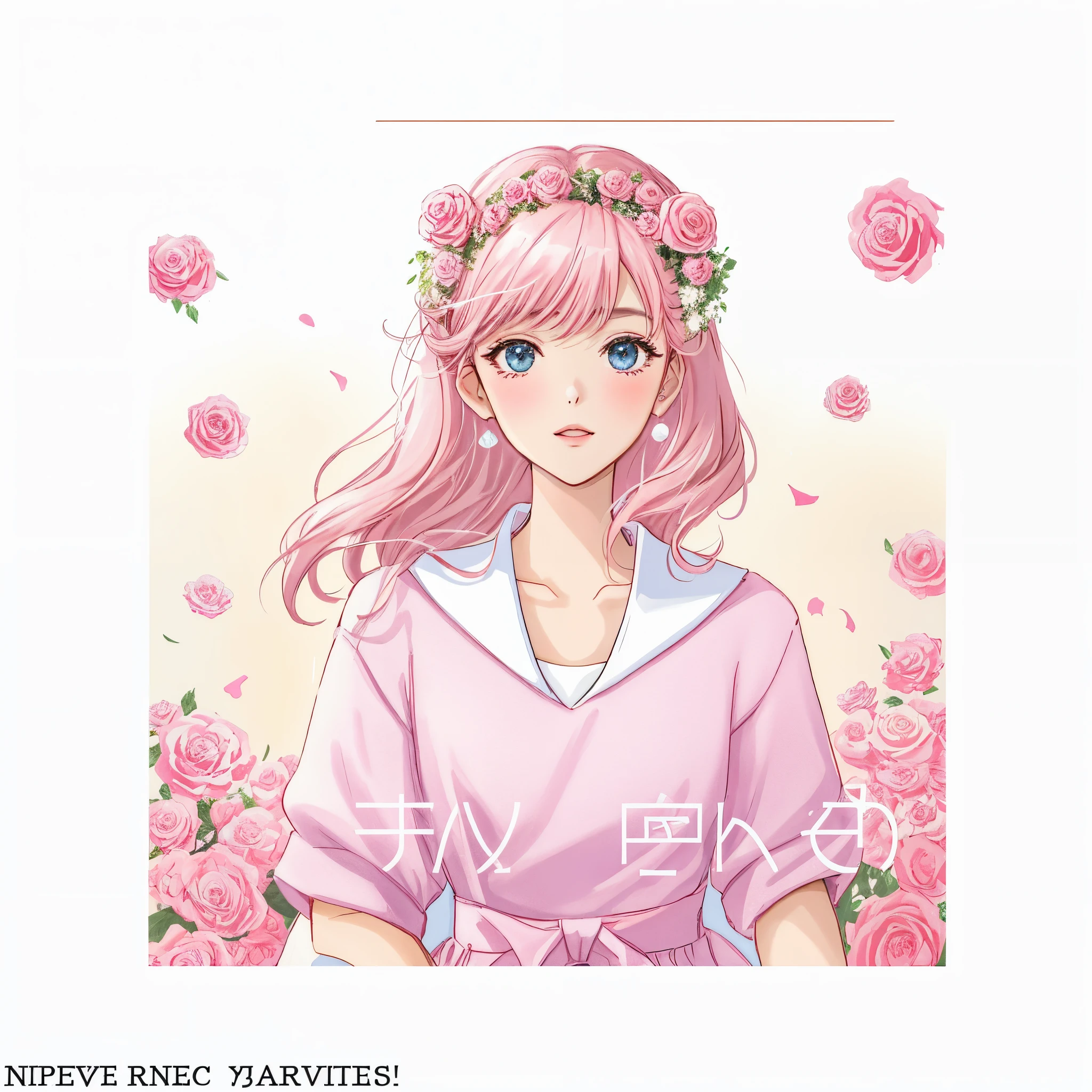 There is an envelope,half open envelope,pretty pink,Photos of roses and heroines