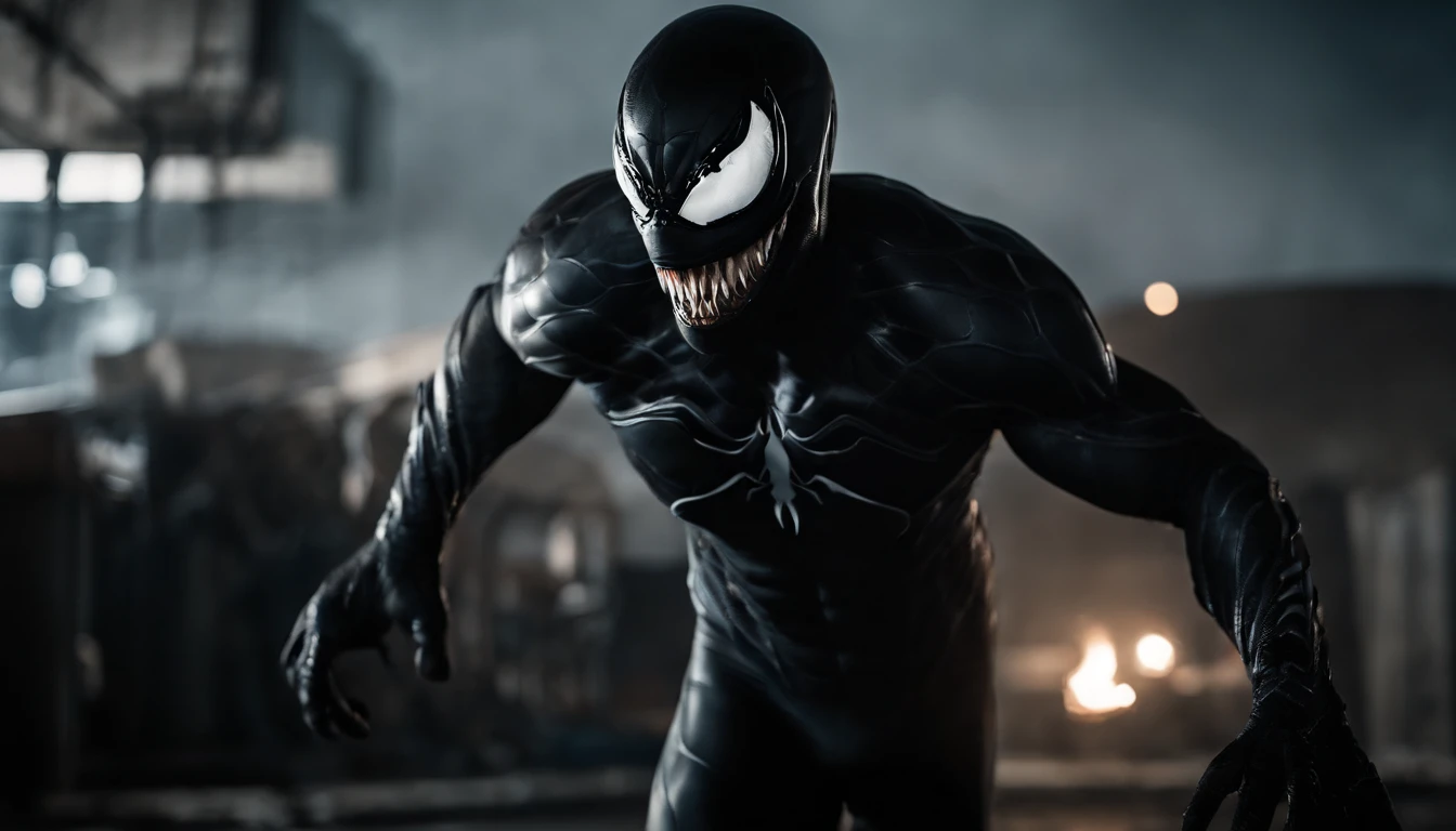 Venom tem um flash，foto de corpo inteiro，Liquid Armor，imagem delicada