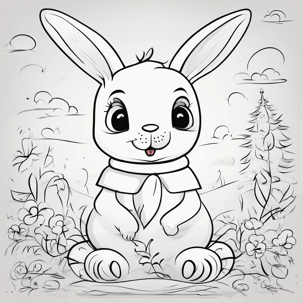 A cartoon white rabbit,emoj,anthropomorphic styles,Disney style,Black strokes,differentemotions,Multiple pos and expressions,style cute....