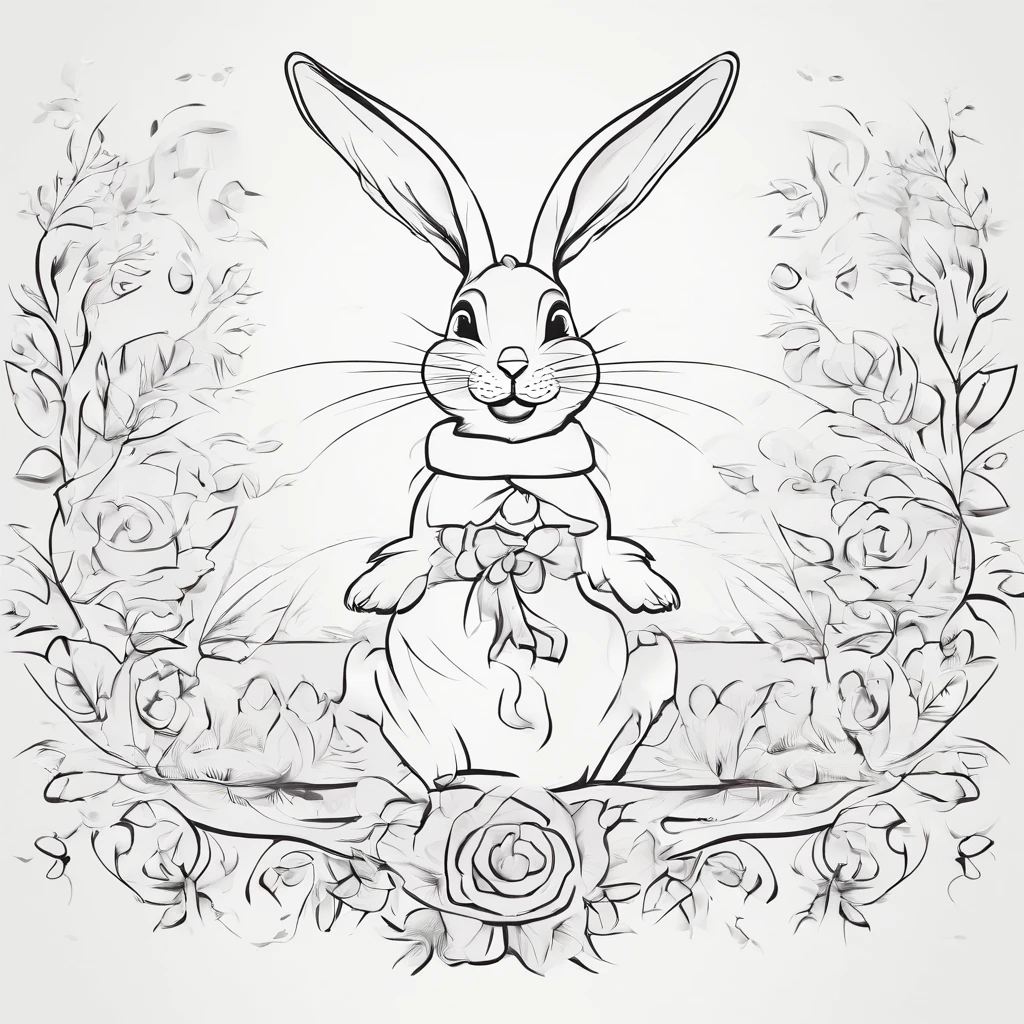 A cartoon white rabbit，emoj，anthropomorphic styles，Disney  style，Black strokes，differentemotions，Multiple pos and expressions，style cute....