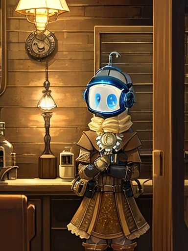 Object Head,lamp head human,Explorer,adventurer,animesque,steampunc,Fashionable