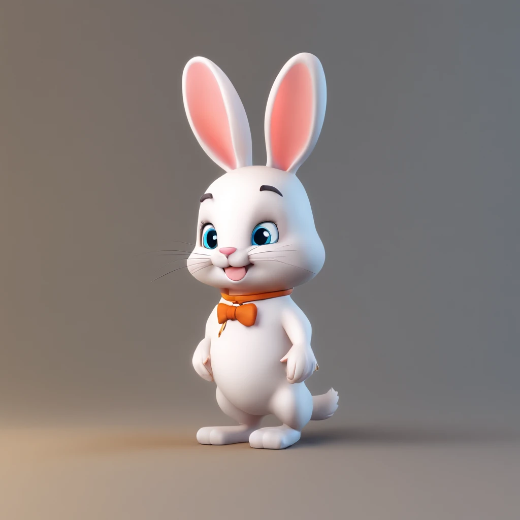 A cartoon white rabbit，emoj，anthropomorphic styles，Disney  style，Black strokes，differentemotions，Multiple pos and expressions，style cute....