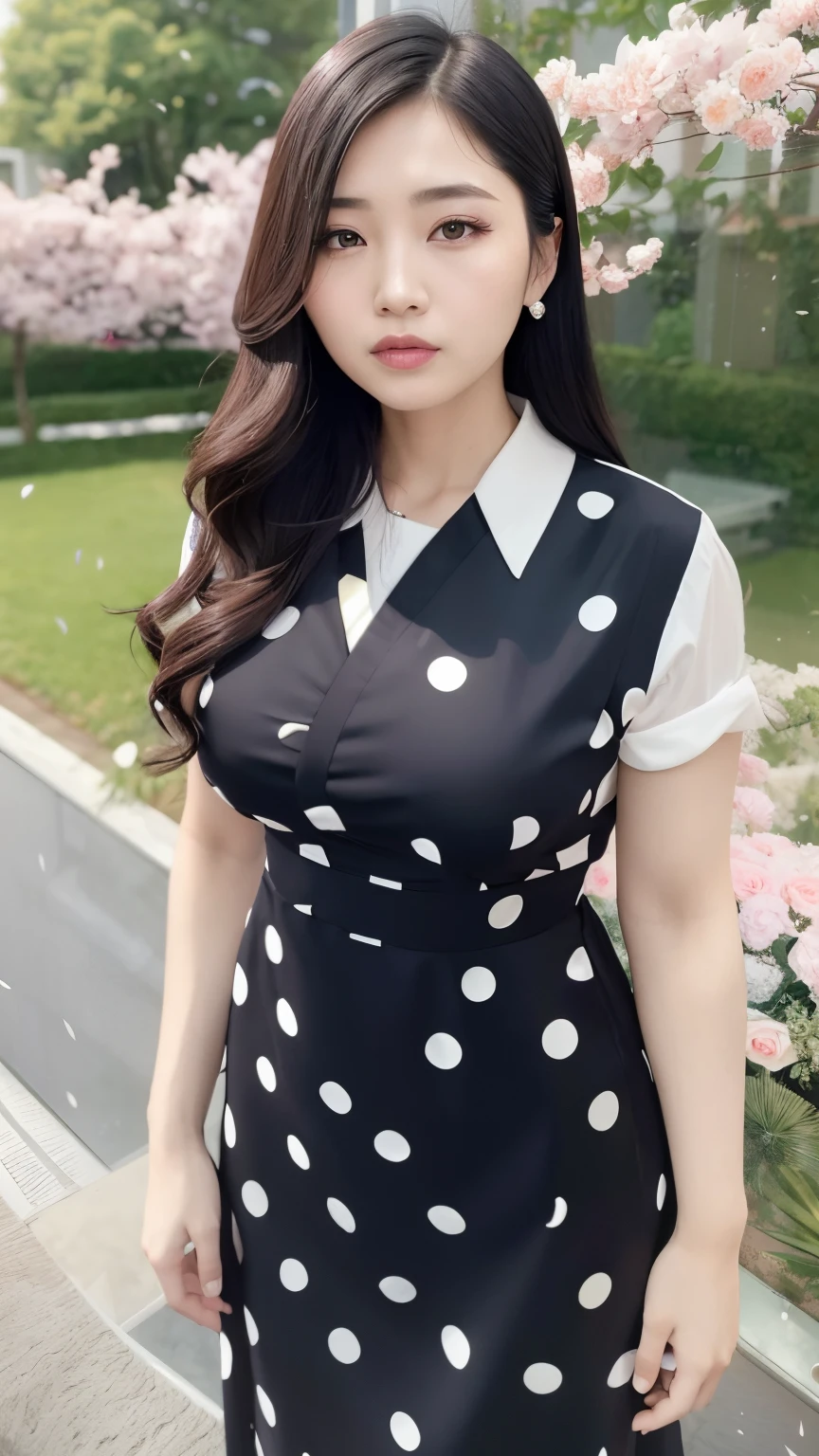 Beautiful woman in stylish cheongsam standing by the window,Holding flowers in hand Closing angle, bottom angles, sakimichan, hwang se - on, Wonderful, jia, jaeyeon nam, noon, Shot on Canon EOS R 6, Choi Hyun-hwa, mid view, ( ivory black ), seseon yoon, low angle shot